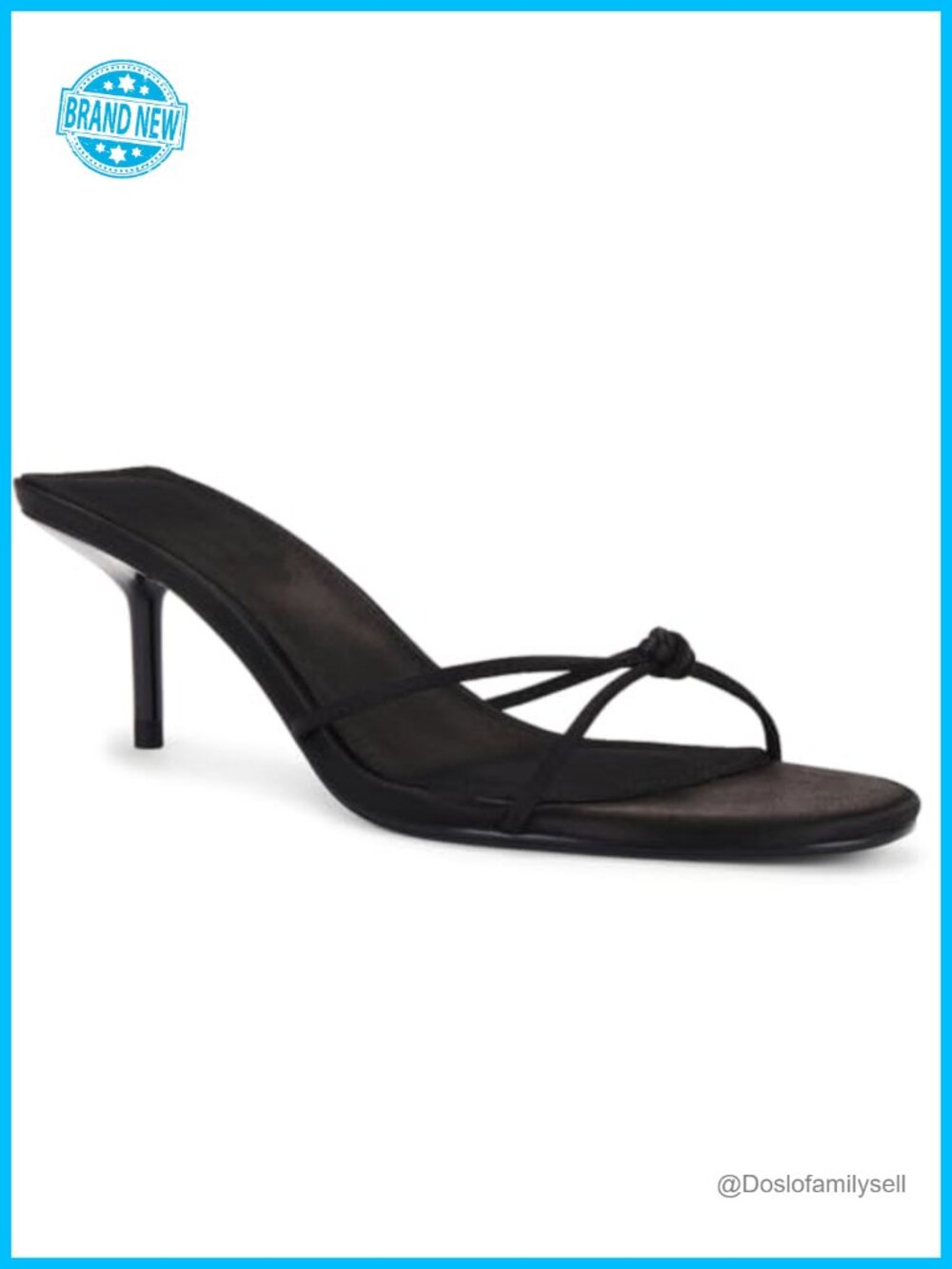 Strappy Kitten Heel Sandals Women Open Toe Slip On Mule